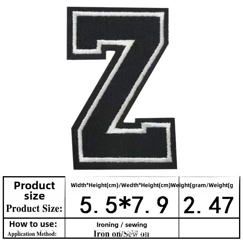 Вышитый алфавит и цифры нашивка на рукаве из джерси