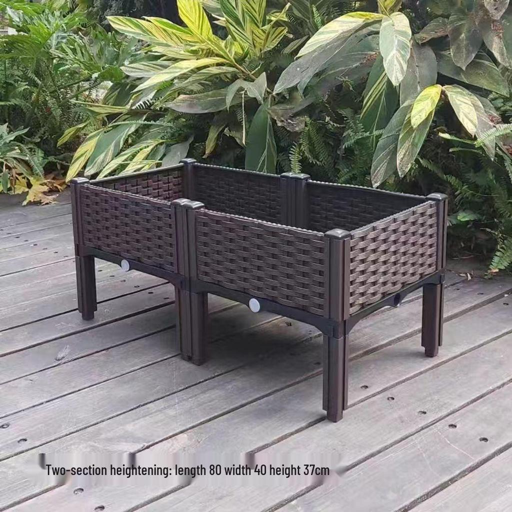 Extra Large Yellow-Edged Rooftop & Balcony Vegetable Planter Box