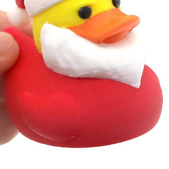 Christmas Duck Figurine 3D Printed Santa Claus Hat Duck Statue