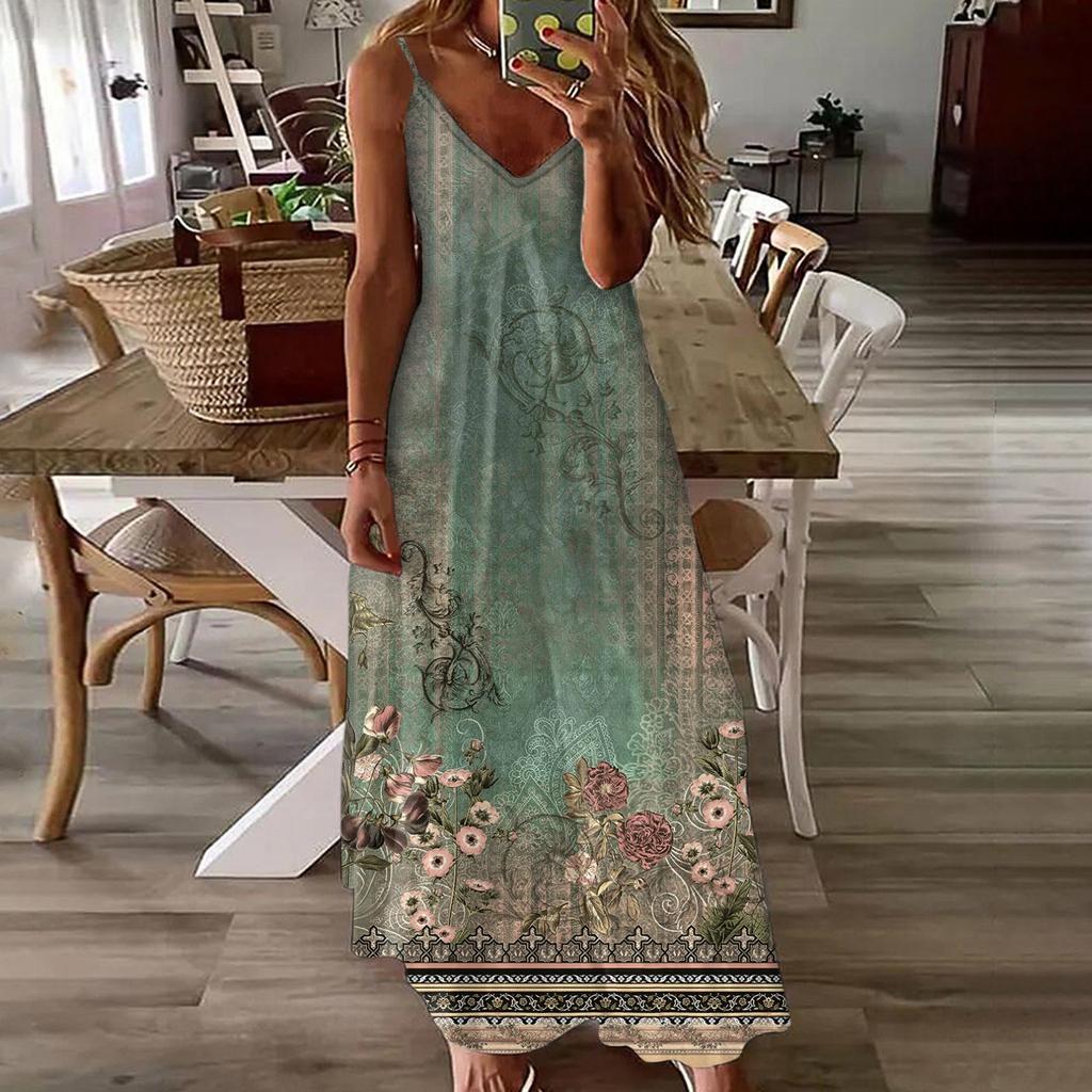 Женское модное повседневное тонкое платье без рукавов с принтом и пуловером