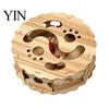 Sturdy Cat Maze Toy Interactive with Rolling Balls, Durable Density Board Scratching Indoor Pet Enrichment Toys Toy, Anxiety Relief Wooden Track