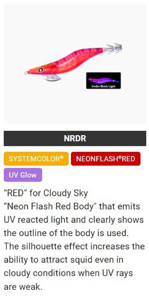 Yo Zuri Egi Lens-Q Invisible Cloth Squid Jig 2.5 A1780-NRDR (6886)