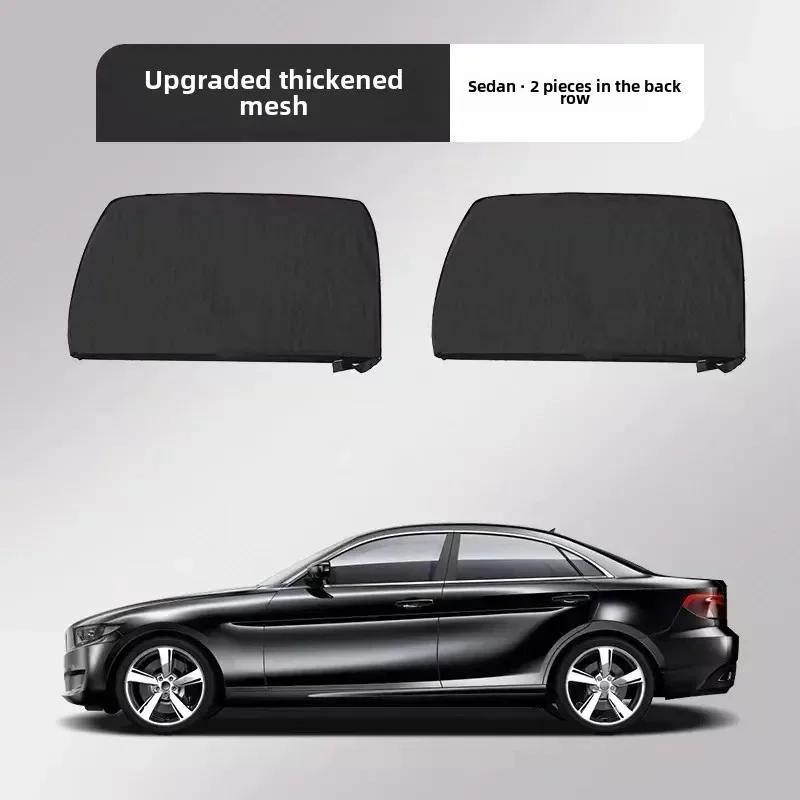 2/4pcs NEW Mesh Sun Visor Protection Window Films Car Sun Shade Styling Accessories Auto UV Protect Curtain Side Window Sunshade