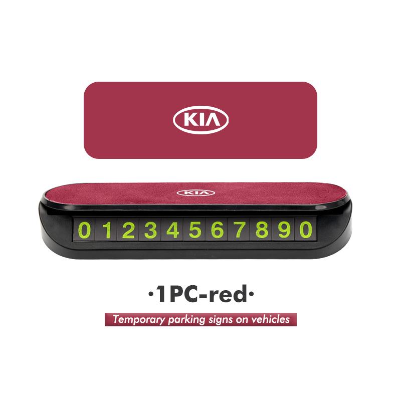 ABF3 Car Temporary Parking Signs Vehicle Stop Card Plate Accessories For KIA Cerato Soul Venga Forte Spectra Sedona Niro Cadenza