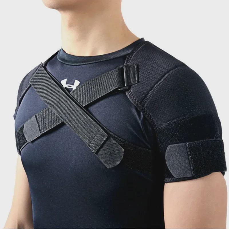 Регулируемый двойной плечевой бандаж для облегчения боли в спине с перекрестными ремнями