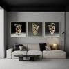 Three-dimensional Ceramic Gold Foil Abstract Art Living Room Light Luxury Decorative Painting Aesthetic Home Decoration Poster