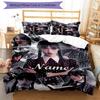3pcs Addams Family Wednesday3 Cover Set - Personalized Name, HD Printed Bedding with 1 Cover and 2 Pillowcases - Perfect for Home Decor, Easy Ca