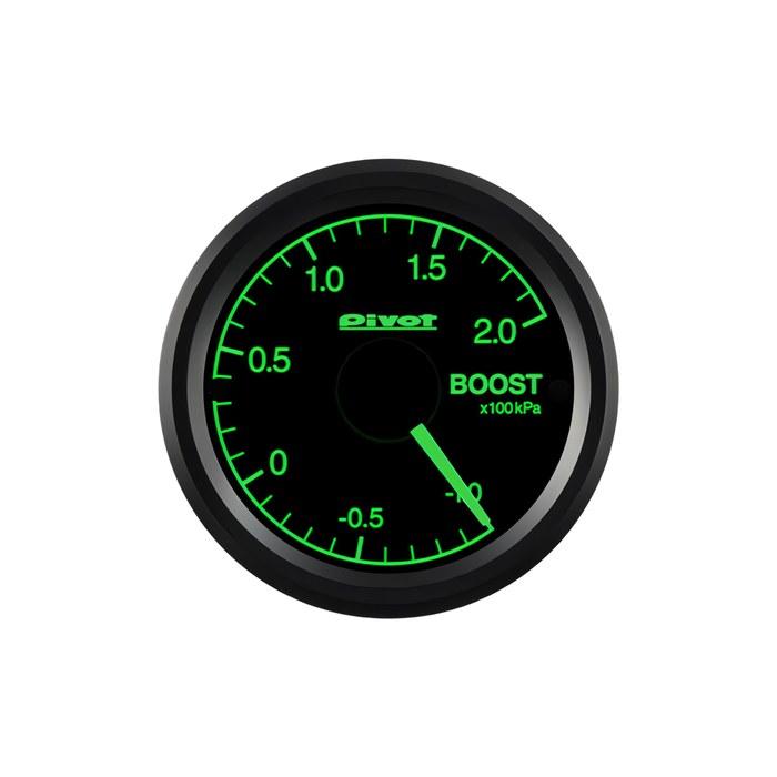 Pivot GT Gauge-52 Boost Gauge, Green Illumination, GSB-5G, Small