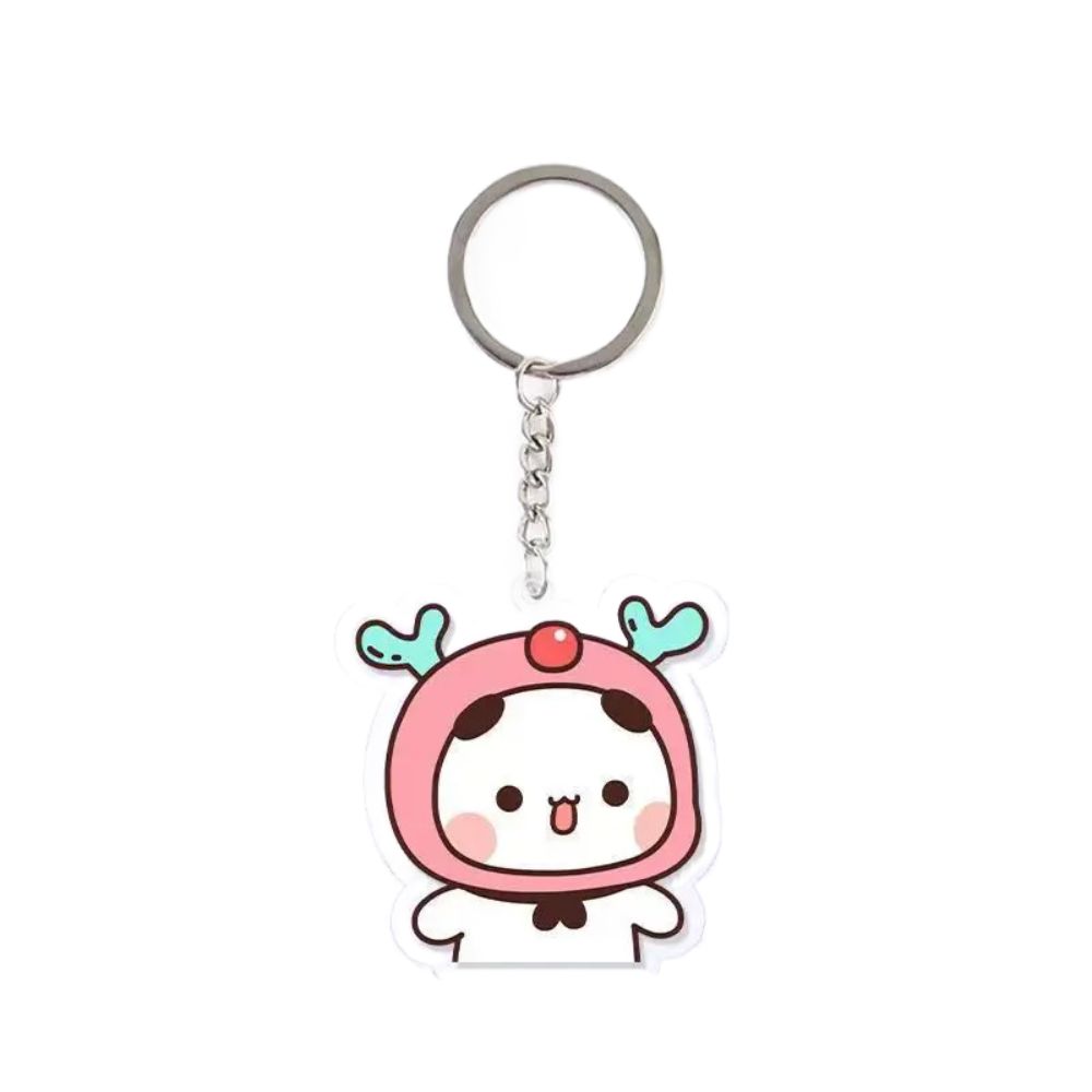 Animal Super Cute Couple Keychain Cartoon Cute Cartoon Bubu Dudu Key Chain Car Keyring