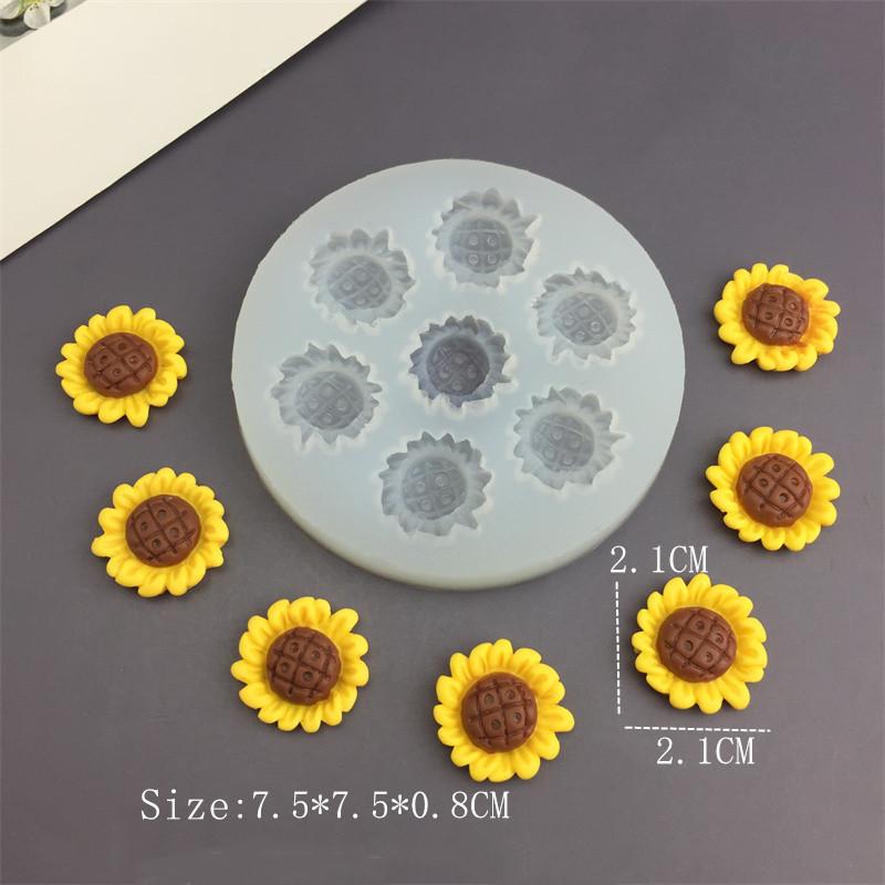 Sunflower Daisy Silicone Mold Fondant Cake Border Decorating Tool DIY Chocolate Gumpaste Resin Clay Mold Baking Tool