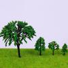 50Pcs Plastic Model Train Miniature Tree Scenery DIY Outdoor Landscape Railroad Building Accessory Sand Table Model Garden Decor