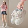 Soft Girl Cute Big Head White Shoes Y2K Platform Sneakers Versatile Skateboard Shoes for Women