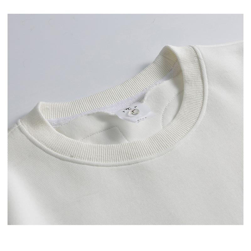 Мужская толстовка с тиснением на рукавах, круглым вырезом, градиентной стиркой, повседневный пуловер на кулиске по низу, оверсайз топ в уличном стиле для весны и осени