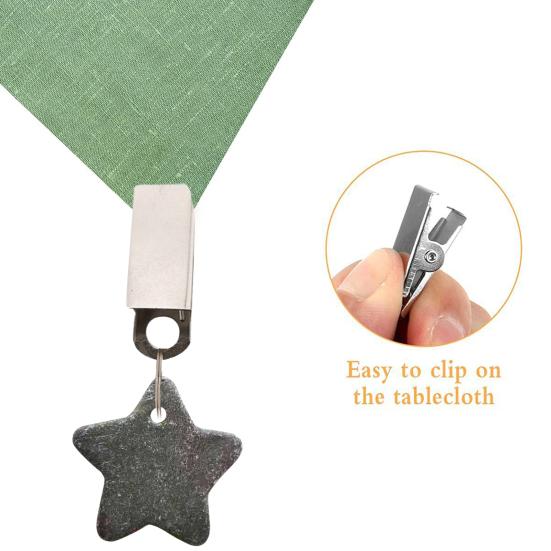 4 шт., зажим для скатерти в форме звезды, грузики для скатерти, прочная мраморная подвеска для скатерти для пикников, вечеринок, свадеб
