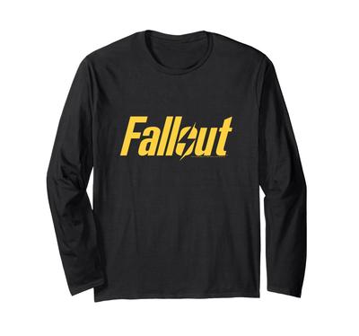 Футболка с длинным рукавом и желтым логотипом-молнией из сериала Fallout