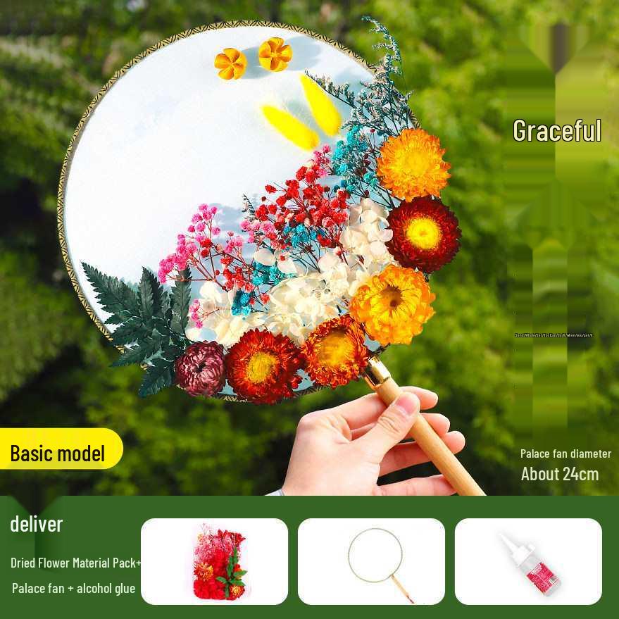 Dried Flower Fan DIY Kit for International Women's Day - Team Building & Handmade Gift