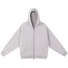 Mens Oversized Hooded Zip-Up Sweatshirt Pure Color Loose Fit Cotton Blend Fall Jacket