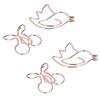 100Pcs Cute Paper Clips Cherry Hummingbird Style Electroplated Metal Gold Color Planner Clips for Home Office Study