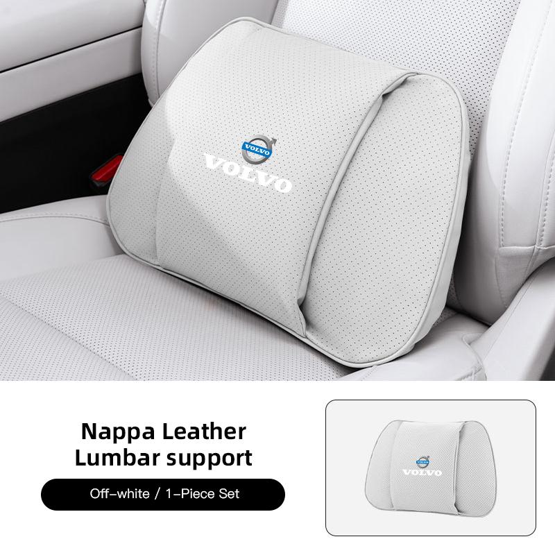mrjvb7 Keychain Leather Car Seat Headrest High-quality Comfort Waist Rest Neck Pillow Auto Interiors For Volvo Rdesign V60 V40 XC60 V50