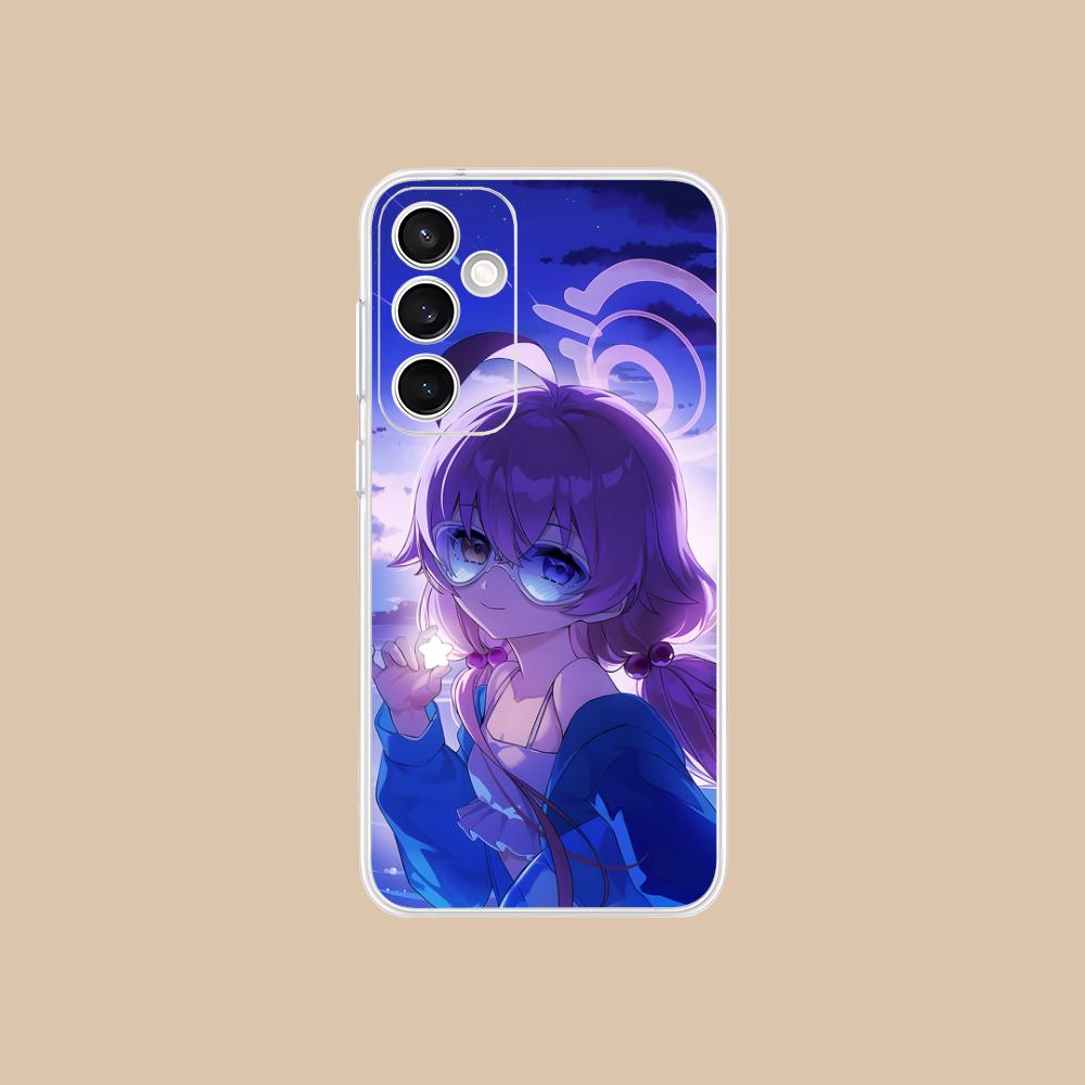 Прозрачный чехол для мобильного телефона Blue Archive Takahashi Hoshino для Samsung Galaxy S25 S24 S23 S22 S21Plus FE Ultra Цветная обложка