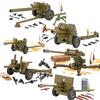 Вторая Мировая Война Советское Военное Оружие Строительные Блоки Фигурка Солдата Армии Противотанковое Орудие Пушка Снаряды Детали Кубики Игрушки Идеально Для Детей