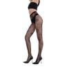 Женские черные сетчатые чулки с рисунком черепа