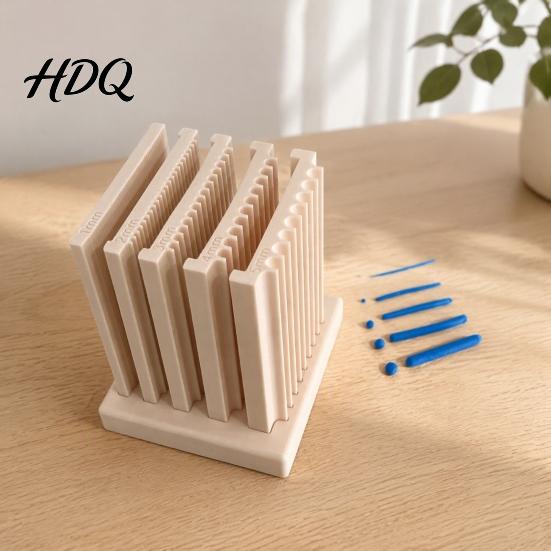 Clay Bead Roller for Jewelry Making 2-in-1 Polymer Thickness String Tool And Maker 1-5mm 5 Pcs Dual-Sided Desktop Storage Organizer Mini Ball Set 3D