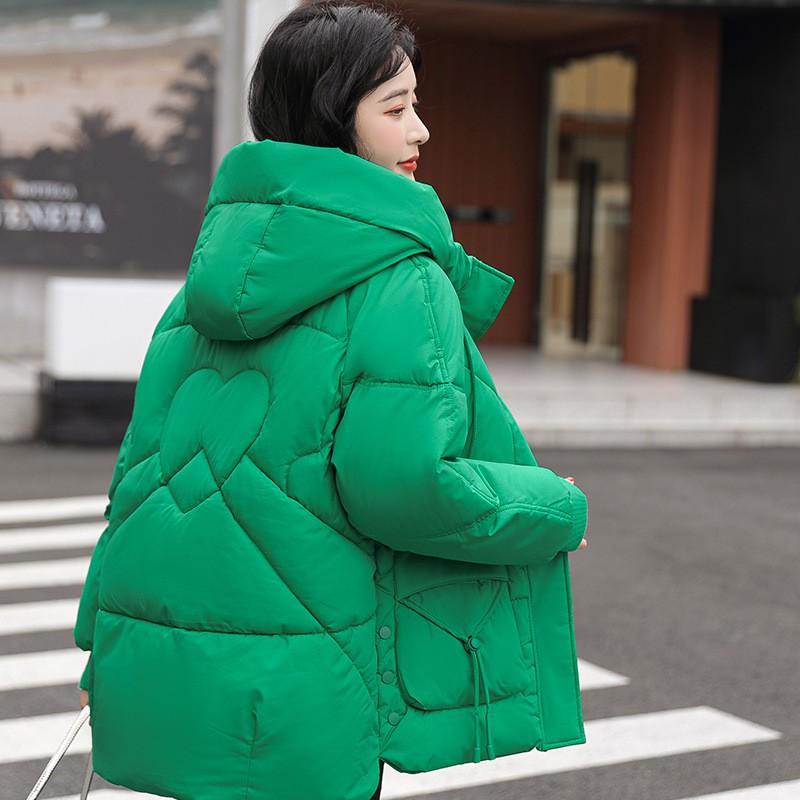 Womens Winter Puffer Coat With Hood Loose Fit Warm Thick Cotton-Padded Jacket Cold Weather