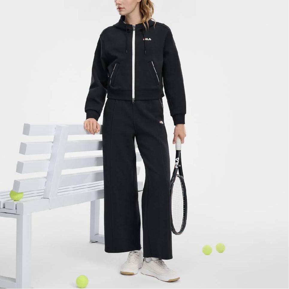 Fila Женская куртка-толстовка на молнии с капюшоном и длинным рукавом, свободного кроя, для тенниса, A11W613513F-NV