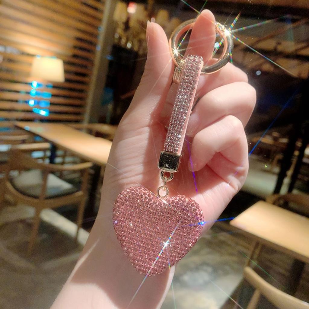 Брелок в виде сердца со стразами, милые украшения, брелок, украшение для рюкзака, сумки, подвеска, подарок для девочек и женщин