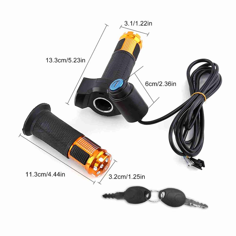 Ручка газа 12-84В с цифровым дисплеем и замком для электросамоката, электровелосипеда, мотоцикла