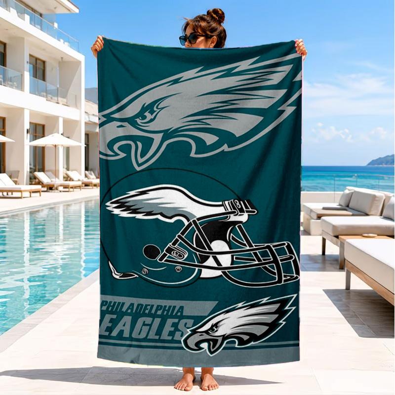 Philadelphia Eagles Beach Towel, Quick-drying, Easy to Care for, Suitable for Both Fitness and Beach Vacations,Sports Essential