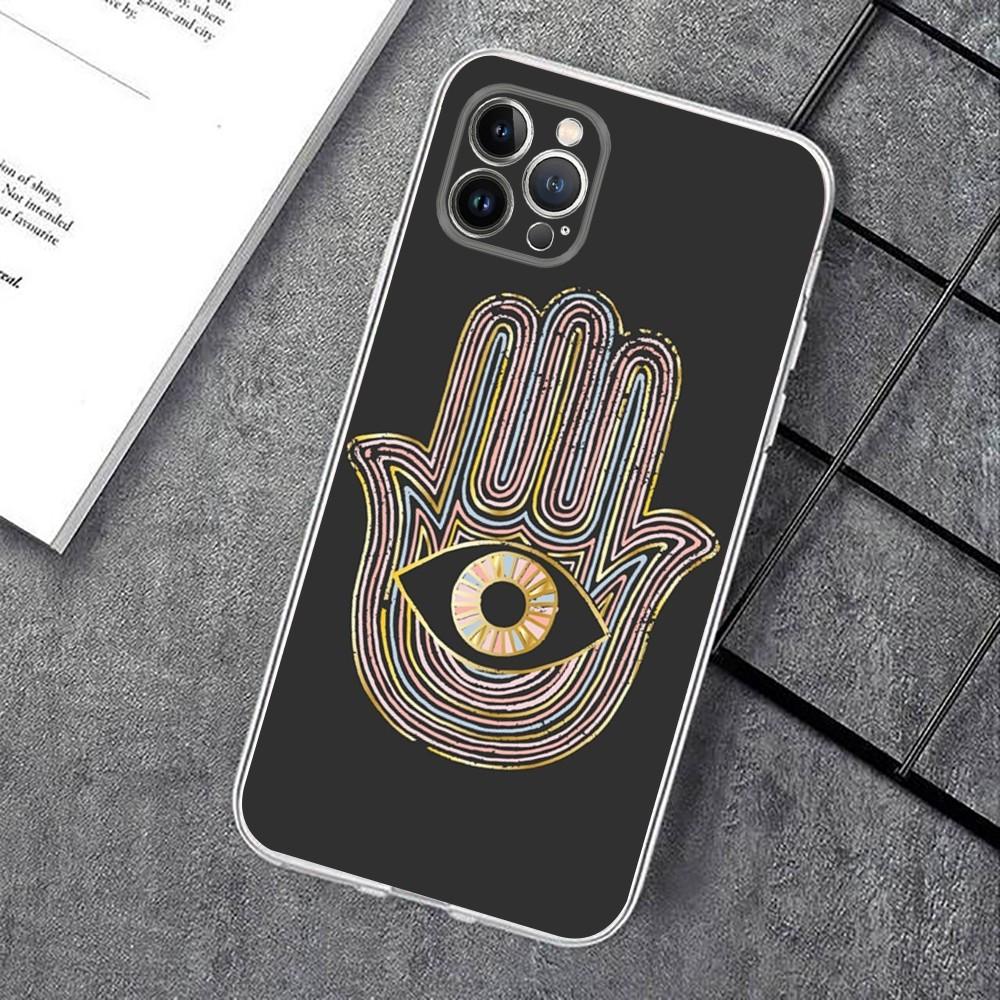 Hamsa Hand Of Fatima Phone Case For iPhone 15 14 11 12 13 Mini Pro XS Max Cover 6 7 8 Plus X XR SE 2020 Funda Shell