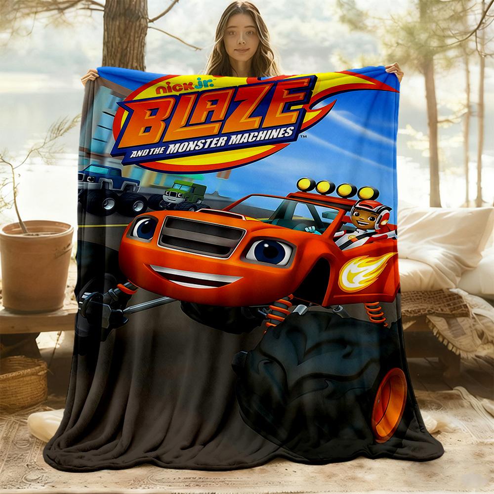 1pc Blaze Machines Outdoor Blanket Lightweight Flannel, Soft & Warm, All-Season Use for Sofa, Outdoor, Camping, Living Room, Office067