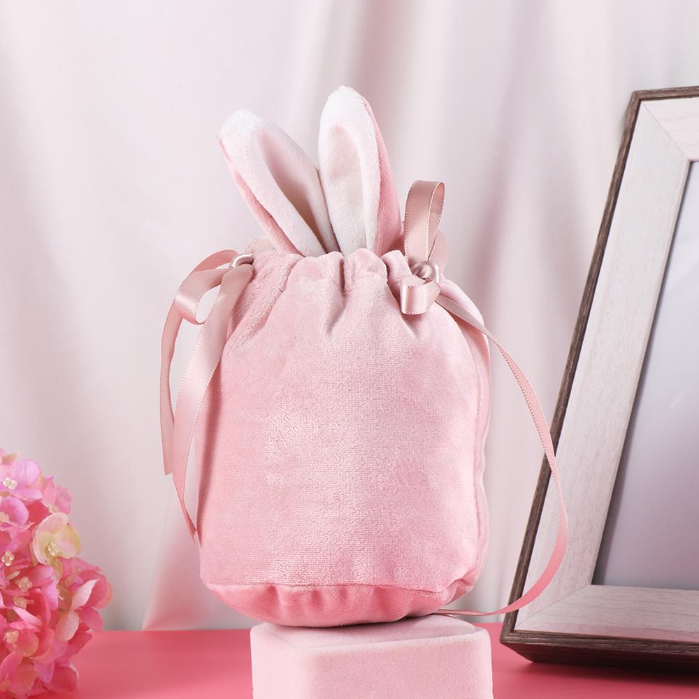 Flannelette Rabbit Ear Gift Bag Bunny Ears Gift Packing Bags Jewelry Organizer Wedding Supplies