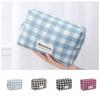 Large Capacity Makeup Pouch Lattice Travel Wash Bag Simple Plaid Cosmetic Bag  Women/men