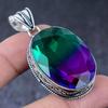 Подвеска из стерлингового серебра 925 пробы с двухцветным турмалином и драгоценным камнем 2,17 дюйма