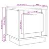 Nightstand Set of 2 Smoked Oak 44 x 34.5 x 45 cm