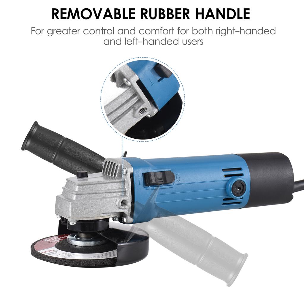 Угловая шлифовальная машина, 4,2 А, 500 Вт, электрическая шлифовальная машина 4-1/2 дюйма / 5 дюймов, электроинструменты со шлифовальными кругами, режущие
