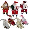 14 Inch Sitting Santa Claus Statue Christmas Character Decoration Christmas Creative Santa Claus Doll Christmas Party Decoration