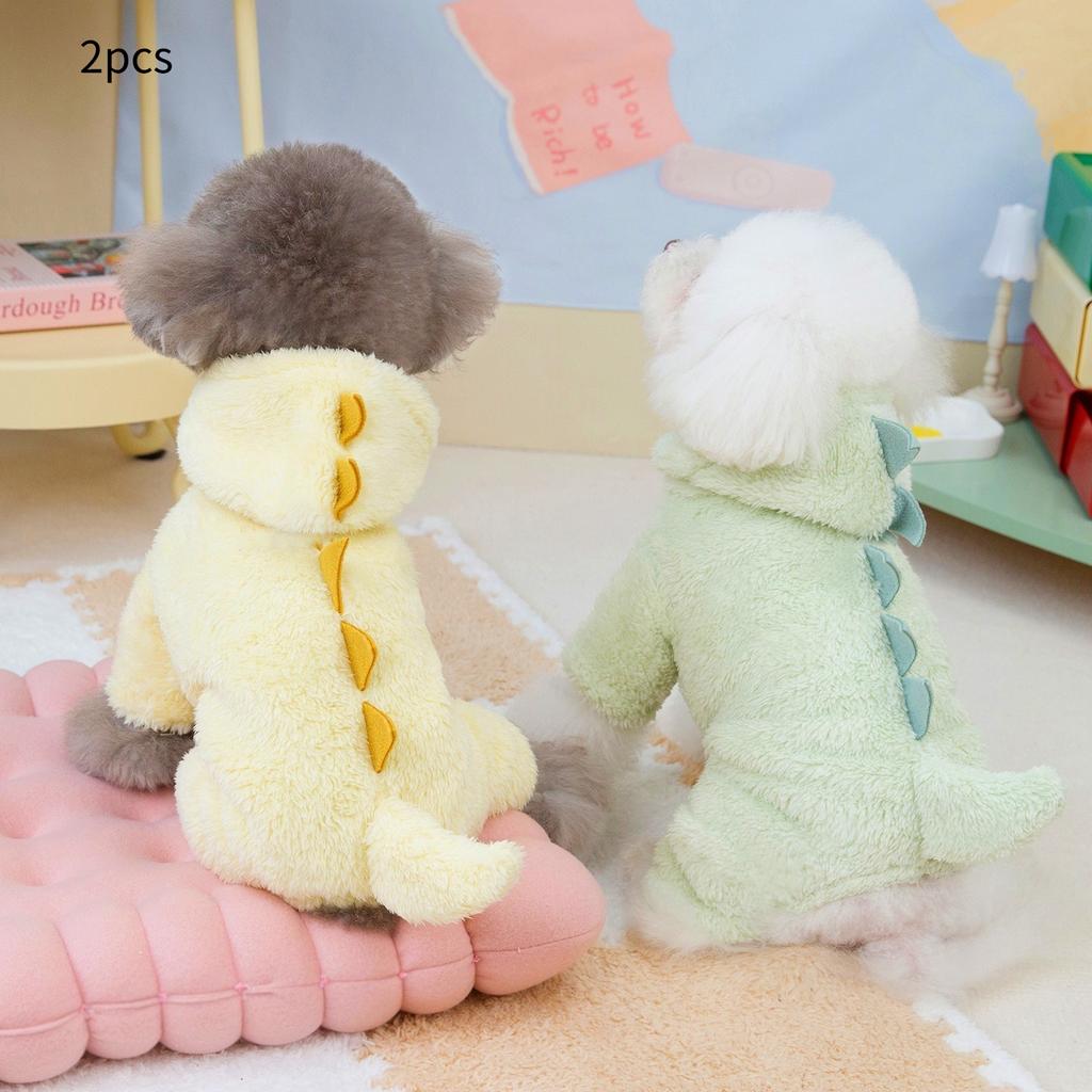 New Autumn and Winter Dog Clothing Cute Cartoon Dinosaur Animal Clothing Small and Medium-sized Dog Pet Clothing Pet Supplies