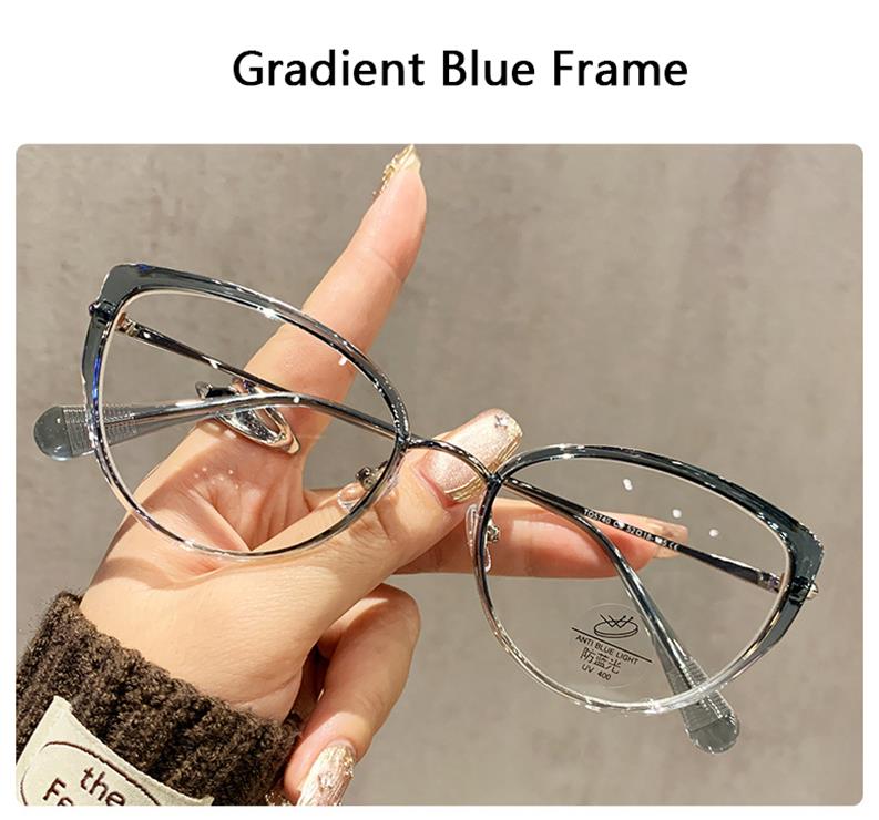 Luxury Women'S Cat Eye Anti-Blue Light Reading Glasses Europe-America Fashion  Daily Use Korean Style Glasses