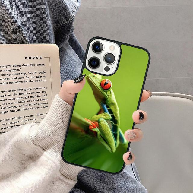 Синий Лягушонок Тропический Дождевой Лес Чехол для Телефона для iPhone 17 Air 16 16e 15 13 14 11 12 Pro Max Max Plus  coque fundas Оболочка