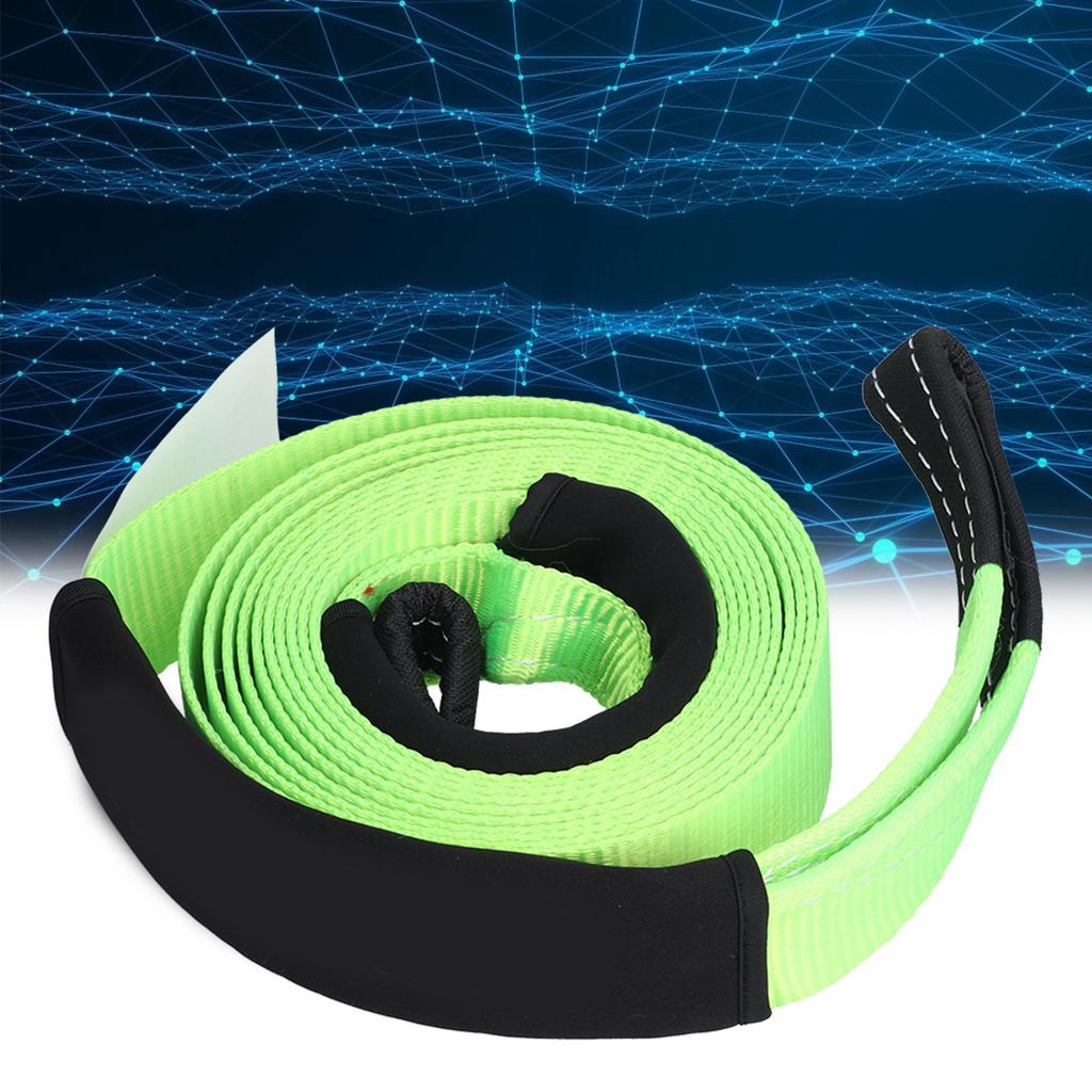 Трос буксировочный Внедорожный Восстановление Полиэстер Тяговый Вытягивающий Ремень 5 метров 5 тонн для Автомобиля Транспортного Средства(оранжевый )