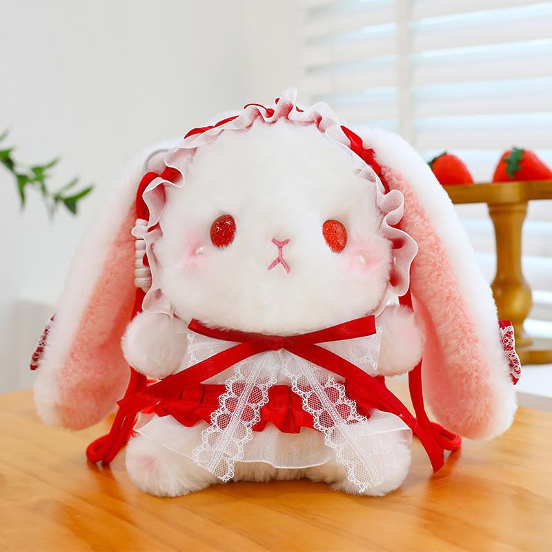 Lolita Plush Rabbit Bunny Crossbody Bag Animal Print Children Outfits Toddler