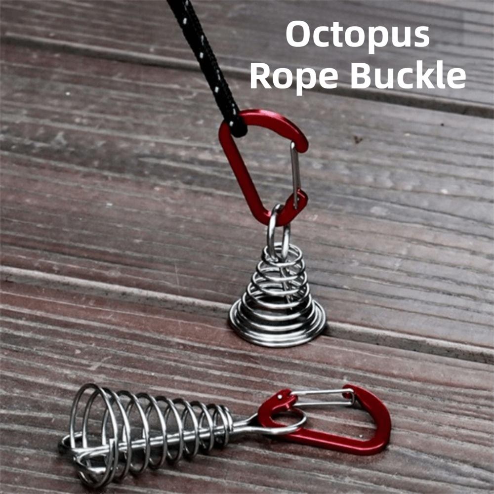 6Pcs Stainless Steel Tent Octopus Rope Buckle Aluminum Zinc Zinc Alloy Fixed Tent Rope Buckle Outdoor Camping