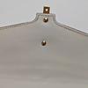[Pre-Owned] Sylvie Gold Buckle Striped Web Satin Bow Wide Shoulder Strap Leather Handbag - Very Good #SLR7VW