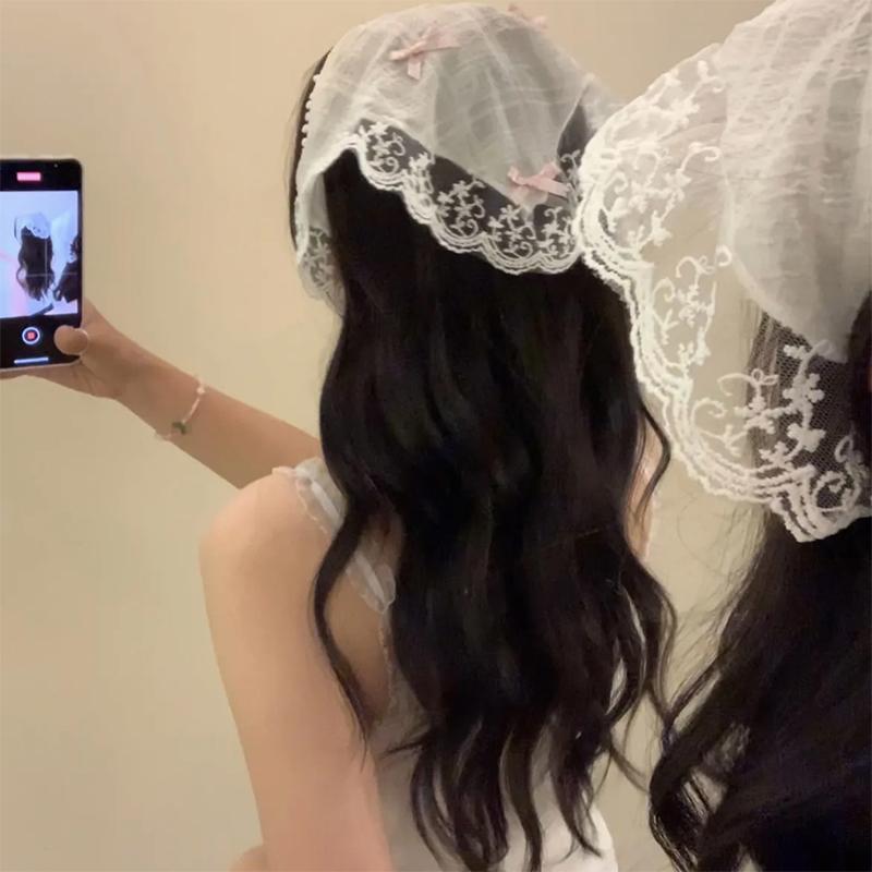 Кружевной обруч для волос Треугольный шарф Косынка для волос Повязка на голову в стиле «Богемия»