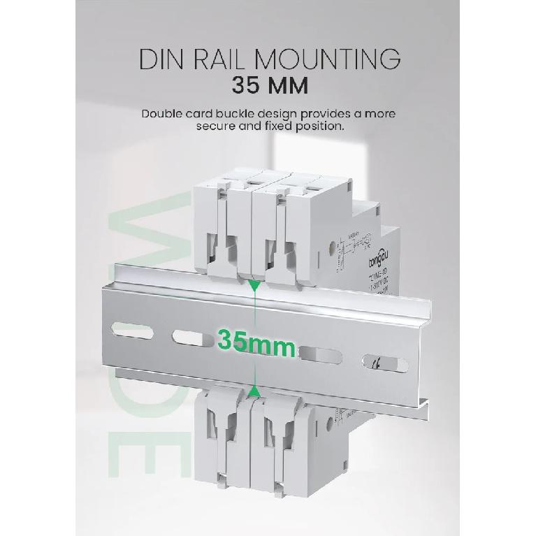 Din Rail Smart LED Digital DC11V-310V Direct Current Voltage Meter Numeric Display Voltage Gauge for Electronics