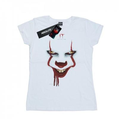 Женская/женская хлопковая футболка с плакатом Pennywise Stare